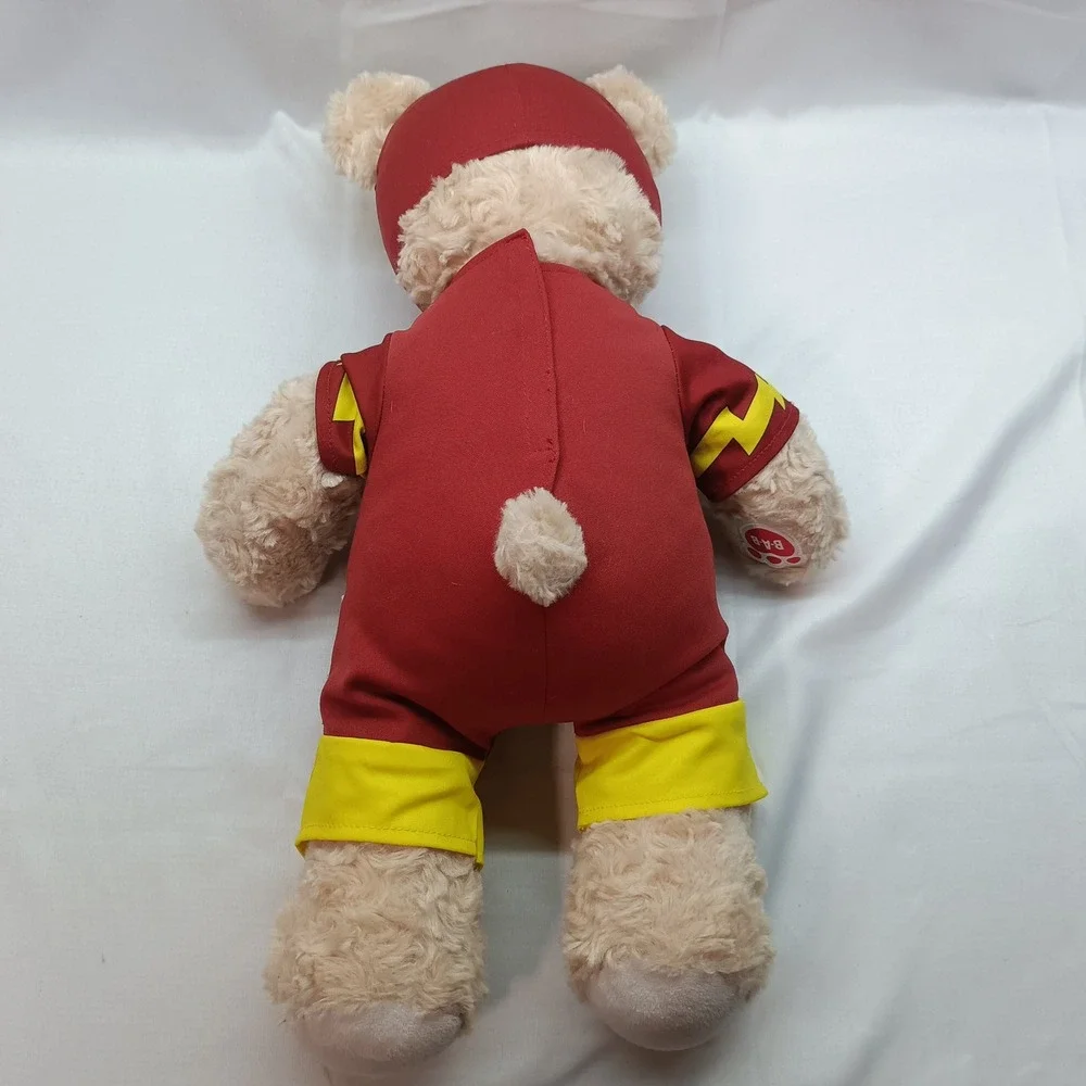 Build-A-Bear DC Comics The Flash Teddy Bear Plush with Costume Red Yellow Mask